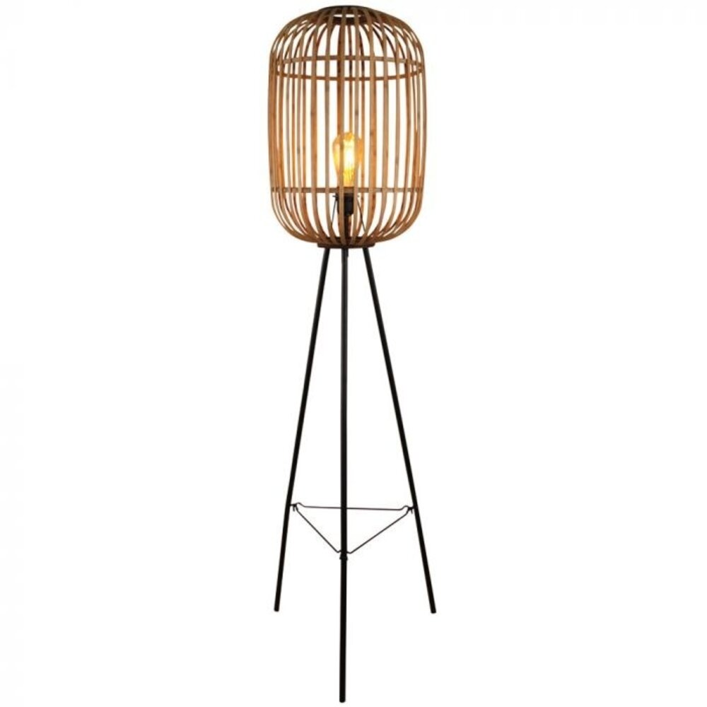 Freelight Gulvlampe - Treccia - 3-bens - Rattan blank