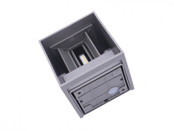 LED Line LED Væglampe grå IP54 - 2x3W - Valgfri lystemperatur - justerbar lysfordeling LED Line LED Væglampe grå IP54 - 2x3W - Valgfri lystemperatur - justerbar lysfordeling