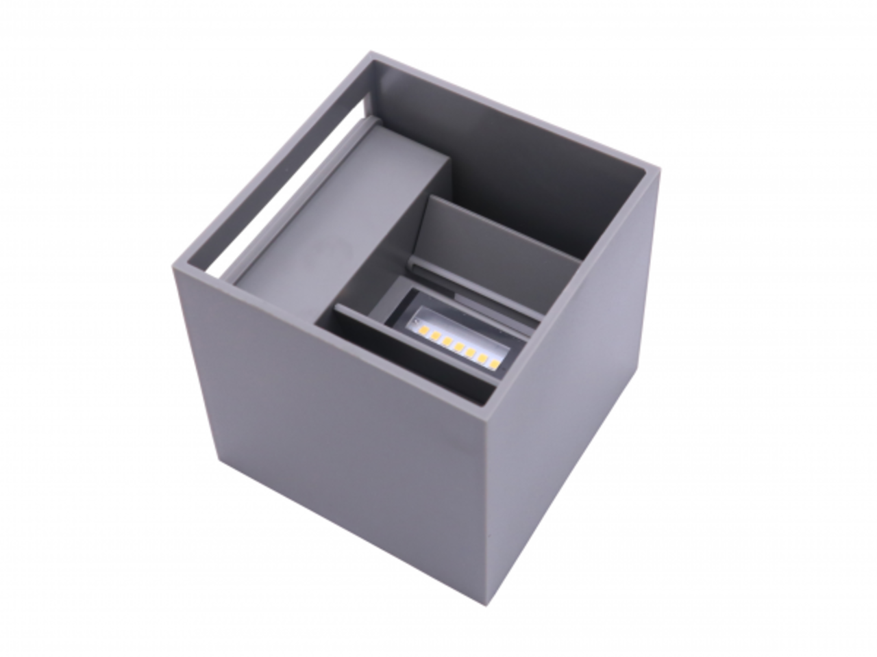 LED Line LED Væglampe grå IP54 - 2x3W - Valgfri lystemperatur - justerbar lysfordeling LED Line LED Væglampe grå IP54 - 2x3W - Valgfri lystemperatur - justerbar lysfordeling