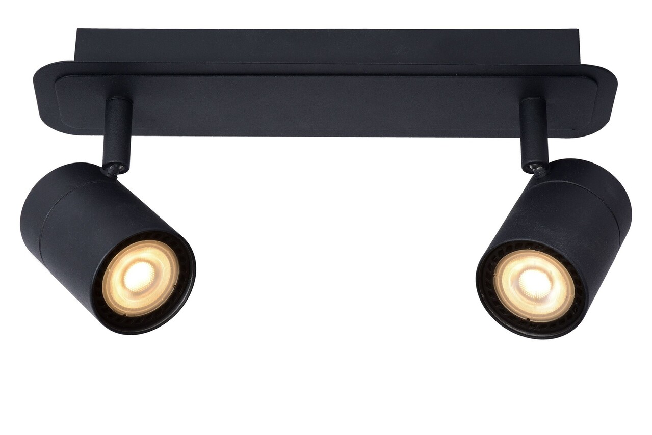 Lucide LENNERT - Loftsspot Badeværelse - LED Dim. - GU10 - 2x5W 3000K - IP44 - Sort Lucide LENNERT - Loftsspot Badeværelse - LED Dim. - GU10 - 2x5W 3000K - IP44 - Sort