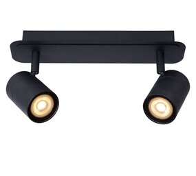 Lucide LENNERT - Loftsspot Badeværelse - LED Dim, - GU10 - 2x5W 3000K - IP44 - Sort Lucide LENNERT - Loftsspot Badeværelse - LED Dim, - GU10 - 2x5W 3000K - IP44 - Sort