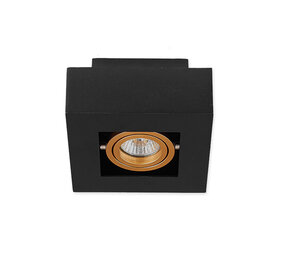 LED Loftsspot sort guld - 1x GU10 armatur LED Loftsspot sort guld - 1x GU10 armatur