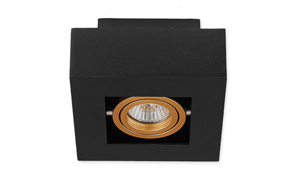 LED Loftsspot sort guld - 1x GU10 armatur LED Loftsspot sort guld - 1x GU10 armatur