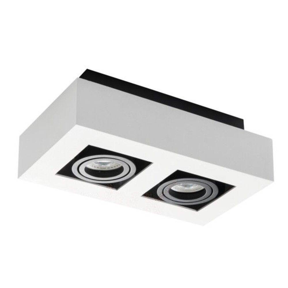 LED Loftsspot hvid sort - 2x GU10 armatur LED Loftsspot hvid sort - 2x GU10 armatur