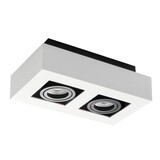 LED Loftsspot hvid sort - 2x GU10 armatur