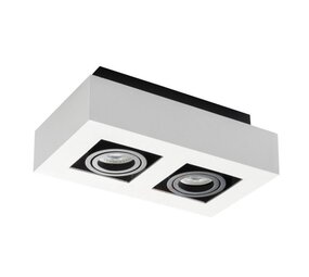 LED Loftsspot hvid sort - 2x GU10 armatur LED Loftsspot hvid sort - 2x GU10 armatur