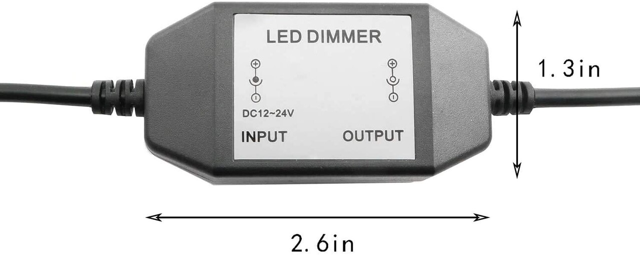LCB LED Strip ledningsdæmper sort 12-24V LCB LED Strip ledningsdæmper sort 12-24V
