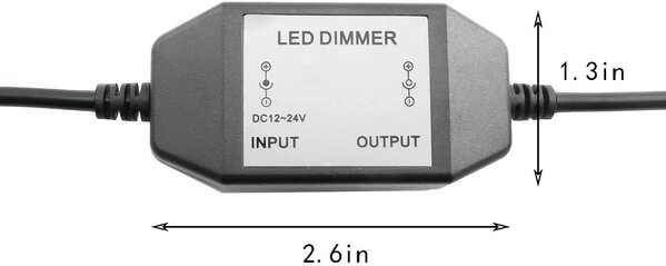 LCB LED Strip ledningsdæmper sort 12-24V LCB LED Strip ledningsdæmper sort 12-24V