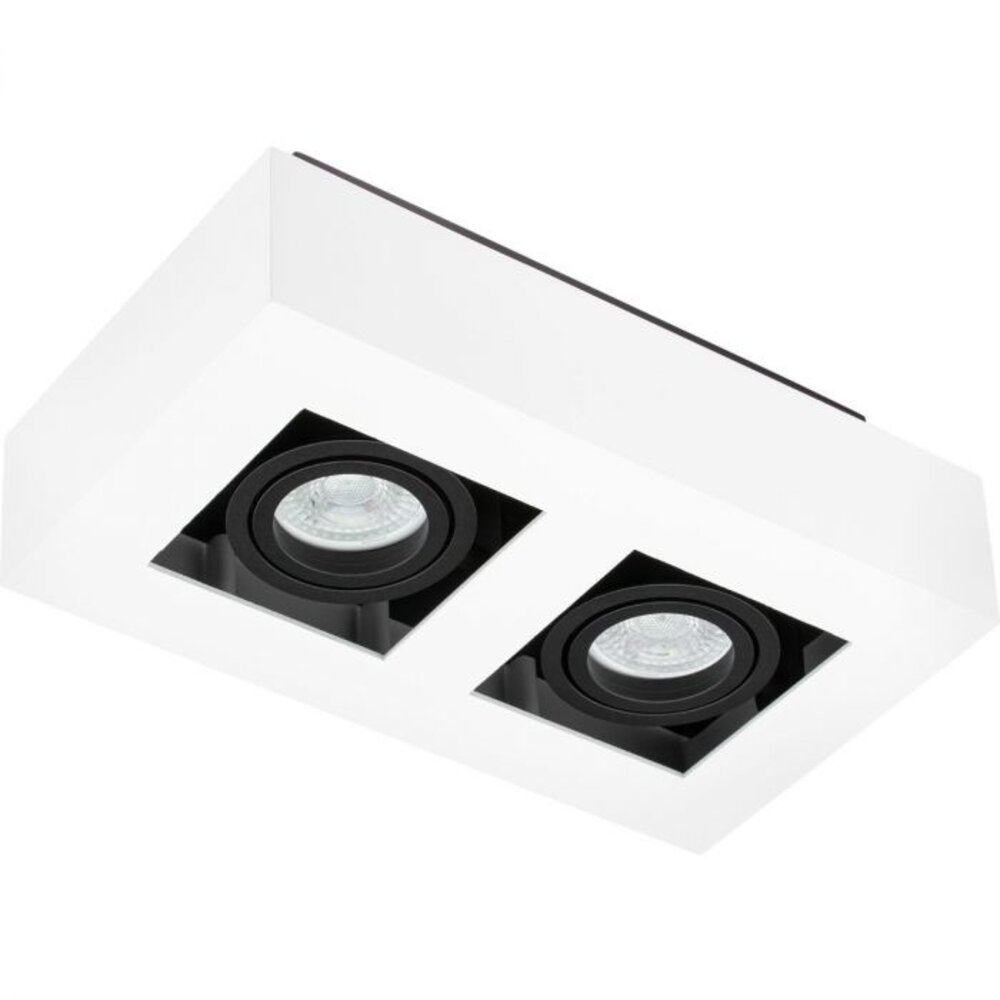 LED Loftsspot hvid sort - 2x GU10 armatur LED Loftsspot hvid sort - 2x GU10 armatur