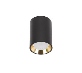Spectrum LED loftspot - Chloe mini rund sort / guld - GU10 fatning