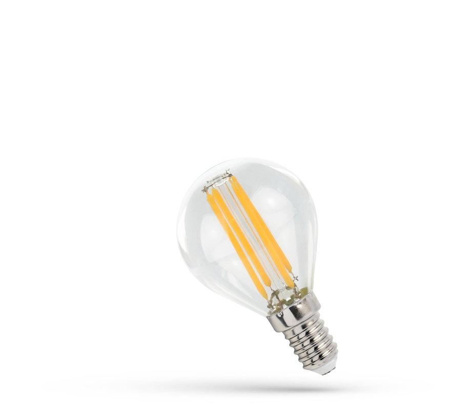 LED-pære G45 - E14 fatning - 4W glødetråd - 4000K klart hvidt lys