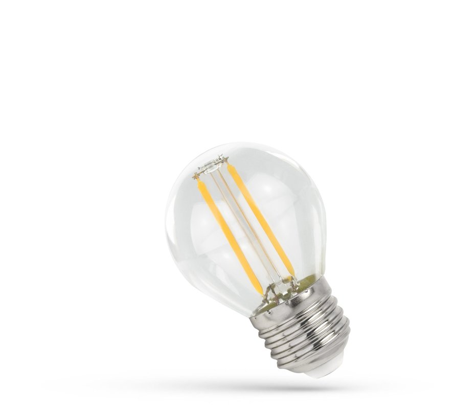 LED-pære G45 - E27 fatning - 1W glødetråd - 3000K varmt hvidt lys