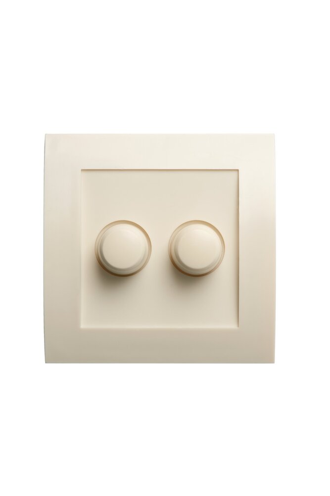 Tradim Duo cover til lysdæmper - Classic Cream - IP44 - inkl. knapper Tradim Duo cover til lysdæmper - Classic Cream - IP44 - inkl. knapper