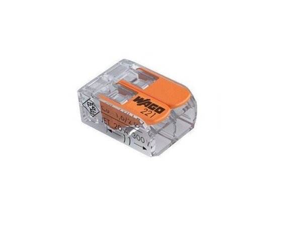 WAGO WAGO fjedersamlemuffe 2-vejs 4mm² 221-412 - 100 stk. WAGO WAGO fjedersamlemuffe 2-vejs 4mm² 221-412 - 100 stk.