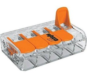 WAGO WAGO fjedersamlemuffe 5-vejs 4mm² 221-415 - 25 stk. WAGO WAGO fjedersamlemuffe 5-vejs 4mm² 221-415 - 25 stk.