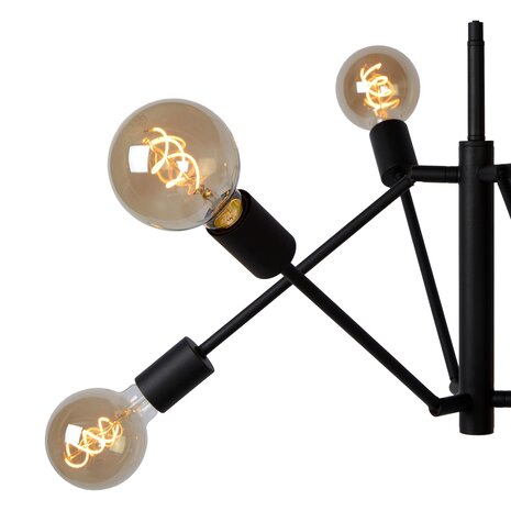 Lucide LED pendellampe LESTER - Sort - 6xE27 - 40W - Metal Lucide LED pendellampe LESTER - Sort - 6xE27 - 40W - Metal