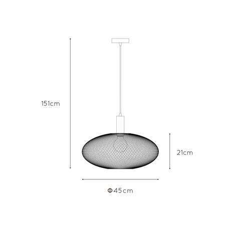 Lucide LED pendellampe MESH - Mat guld - Ø45- 1xE27 - 40W - Metal