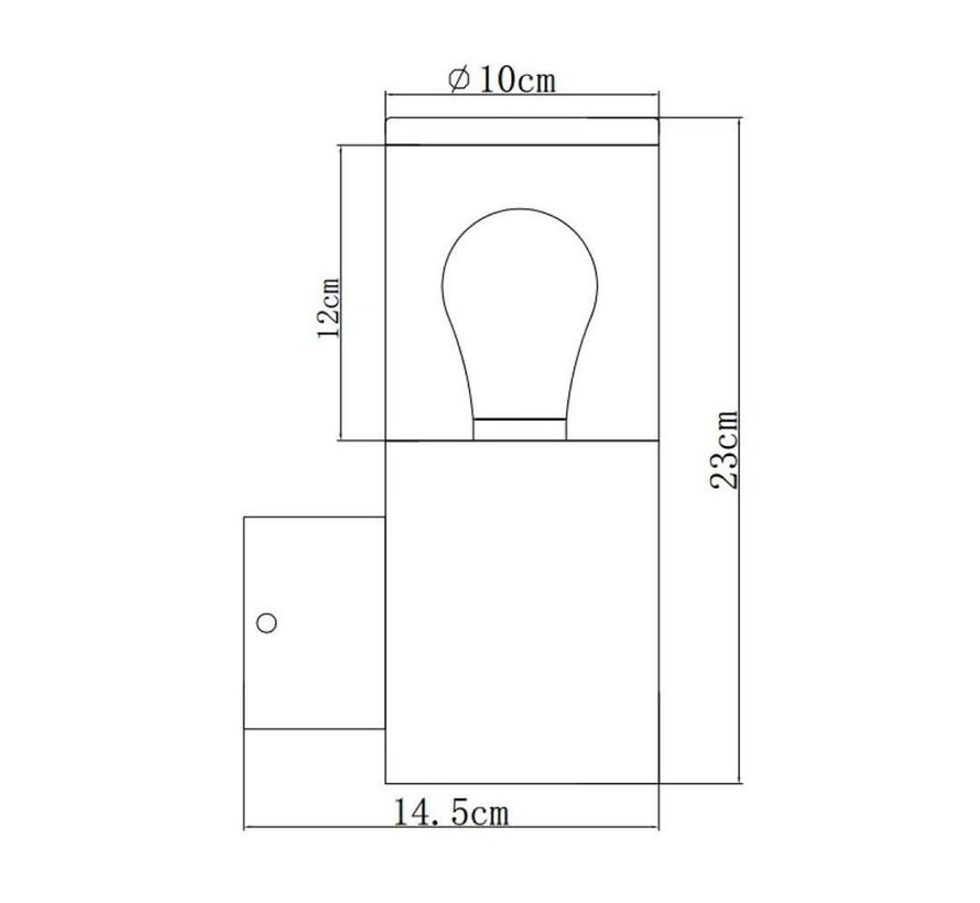 Væglampe Udendørs FEDOR - 1xE27 - IP44 - Mat krom