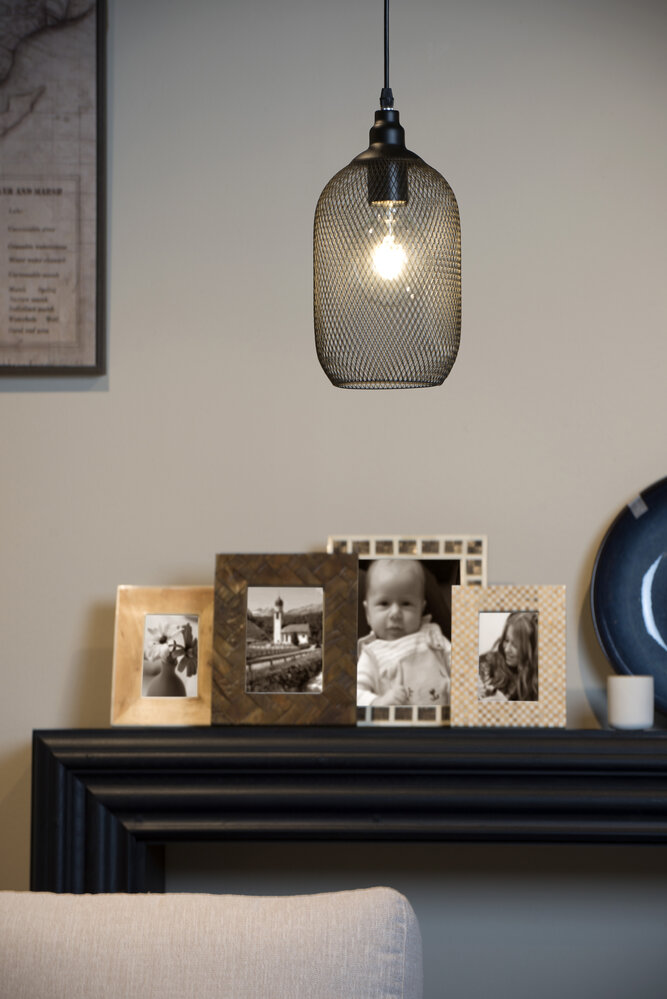 Lucide LED pendellampe MESH - Sort - Ø15 - 1xE27 - 60W - Metal Lucide LED pendellampe MESH - Sort - Ø15 - 1xE27 - 60W - Metal