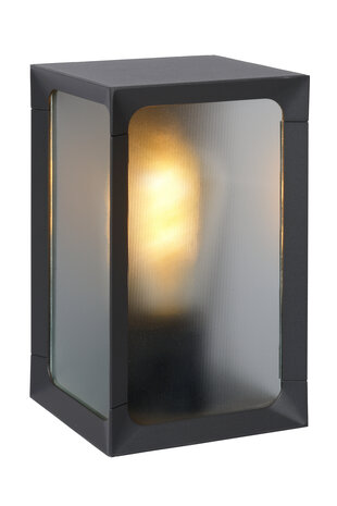 Lucide LED Væglampe udendørs CAGE - Antracit - 1xE27 - 18W - IP44