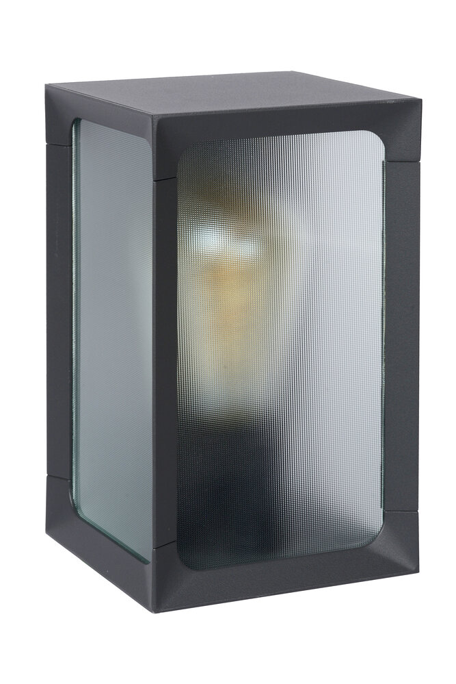 Lucide LED Væglampe udendørs CAGE - Antracit - 1xE27 - 18W - IP44