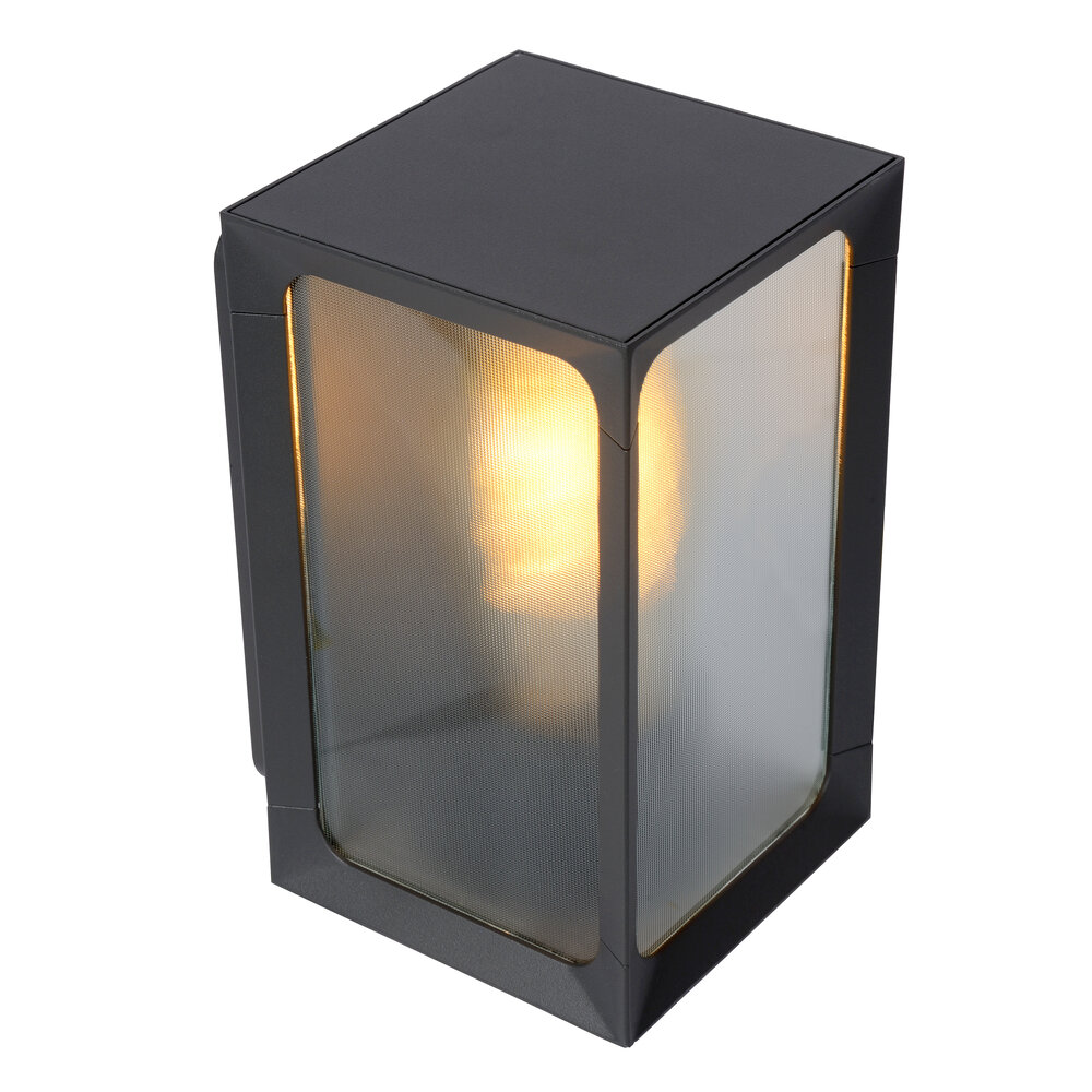 Lucide LED Væglampe udendørs CAGE - Antracit - 1xE27 - 18W - IP44