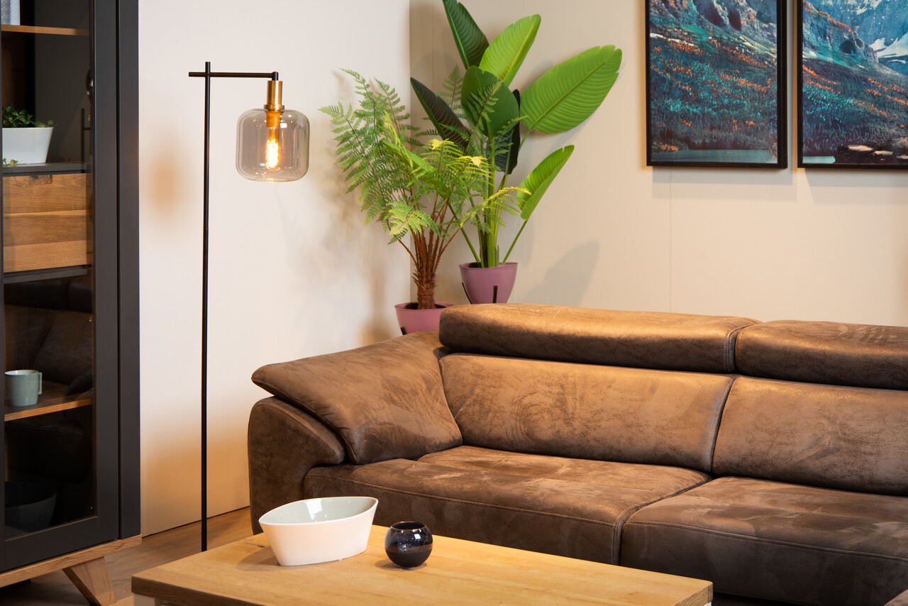 Lucide LED gulvlampe - JOANAT - Ø 19 cm - 1xE27 - Fumé røget glas Lucide LED gulvlampe - JOANAT - Ø 19 cm - 1xE27 - Fumé røget glas