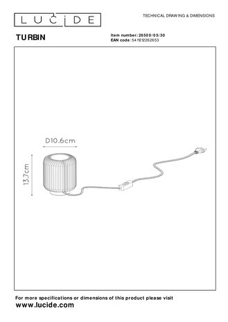Lucide LED Bordlampe - Ø 10,6 cm - LED - 1x5W 3000K - Sort Lucide LED Bordlampe - Ø 10,6 cm - LED - 1x5W 3000K - Sort