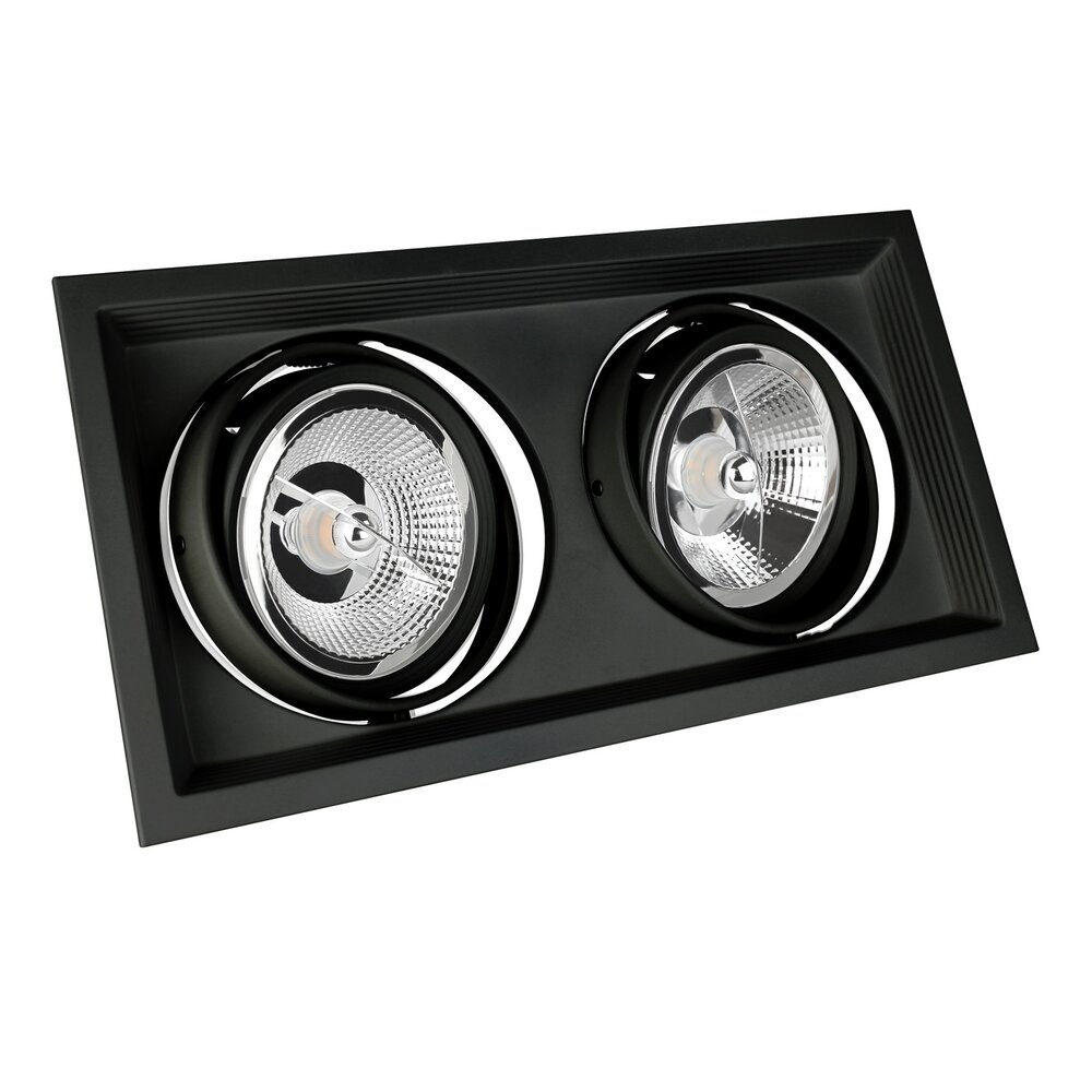 Spectrum LED Indbygningsspot Maxi DUO - GU10 AR111 - ekskl. LED-spot - mat sort Spectrum LED Indbygningsspot Maxi DUO - GU10 AR111 - ekskl. LED-spot - mat sort