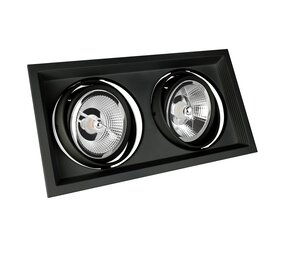 Spectrum LED Indbygningsspot Maxi DUO - GU10 AR111 - ekskl. LED-spot - mat sort Spectrum LED Indbygningsspot Maxi DUO - GU10 AR111 - ekskl. LED-spot - mat sort