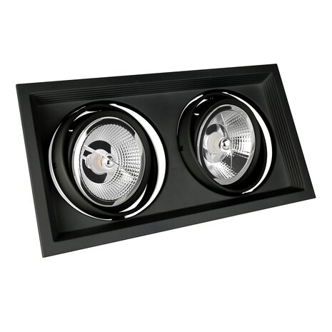Spectrum LED Indbygningsspot Maxi DUO - GU10 AR111 - ekskl. LED-spot - mat sort Spectrum LED Indbygningsspot Maxi DUO - GU10 AR111 - ekskl. LED-spot - mat sort