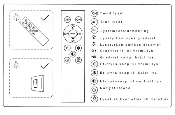 Modee Lighting LED Loftslampe - 2x48W 3000-6500K (9120 lumen) - inkl. fjernbetjening Modee Lighting LED Loftslampe - 2x48W 3000-6500K (9120 lumen) - inkl. fjernbetjening