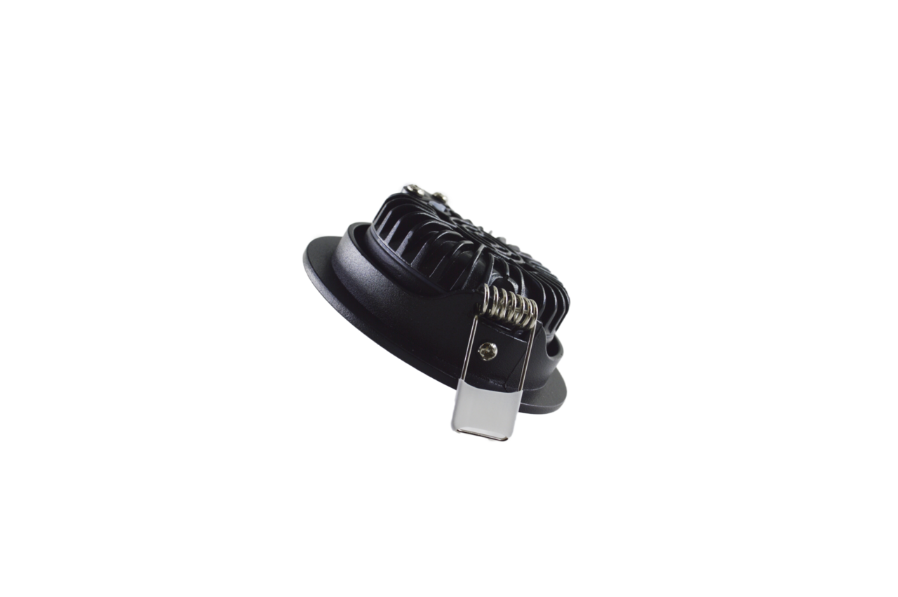 LCB LED forsænket spot firkantet sort Dæmpbar - 5W erstatter 50W - 2700K Varm hvid