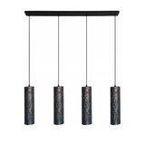 Freelight Pendellampe Forato 4-pære lige røget brun