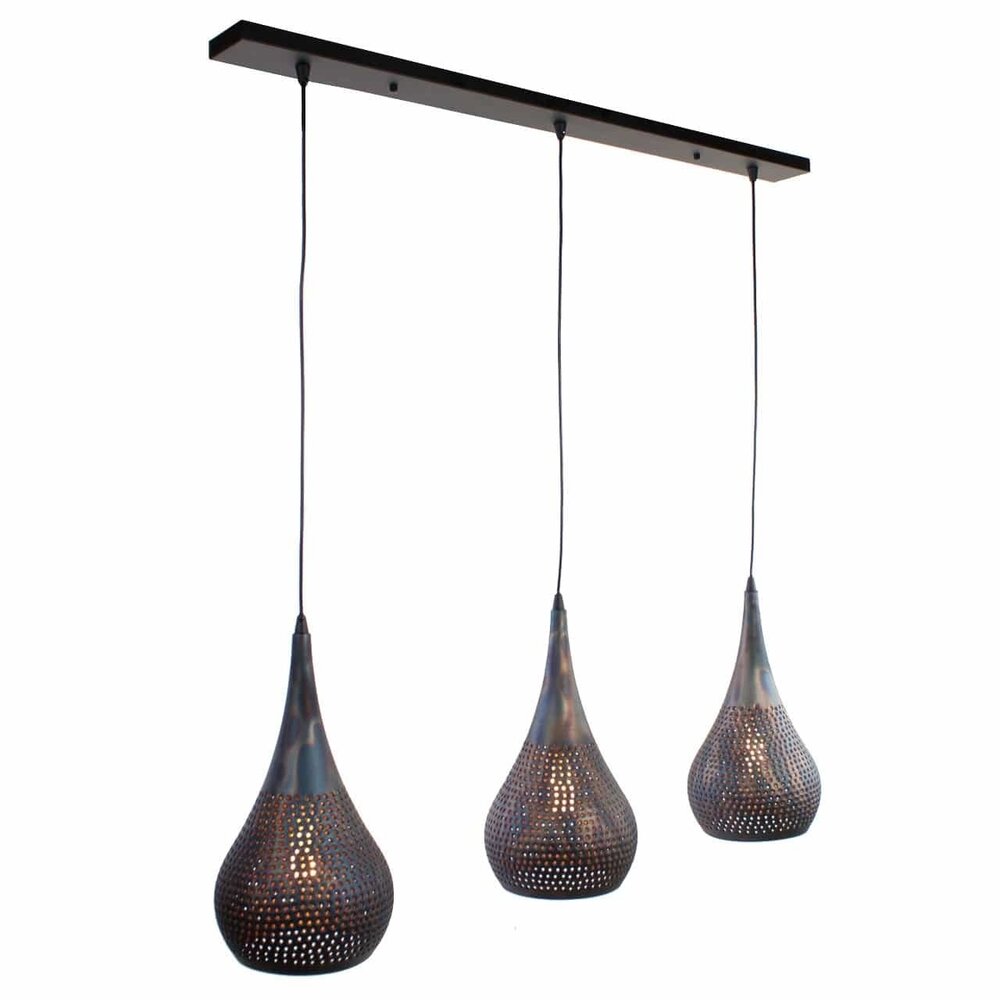 Freelight Pendellampe Bruciato 3-pære røget brun