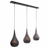 Freelight Pendellampe Bruciato 3-pære røget brun