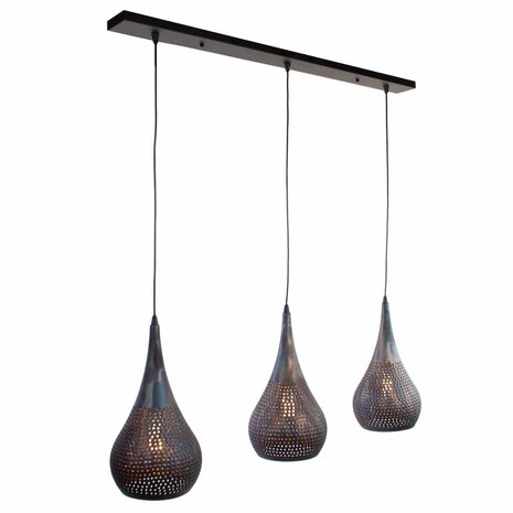Freelight Pendellampe Bruciato 3-pære røget brun