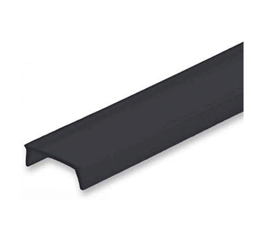 Afdækning Opal Black - til aluminiumsprofil - 2000 mm - PMMA
