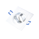 LED Line LEDOM Downlight alu. firkantet sølv børstet justerbar LED Line LEDOM Downlight alu. firkantet sølv børstet justerbar