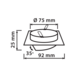 LED Line LEDOM Downlight alu. firkantet sølv børstet justerbar LED Line LEDOM Downlight alu. firkantet sølv børstet justerbar