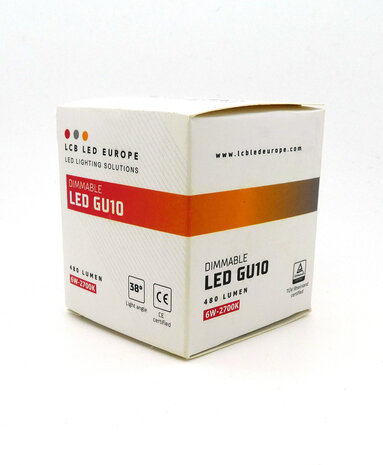 LCB Dæmpbar LED-pære - GU10 5W - 2700K Varm hvid - Glashus