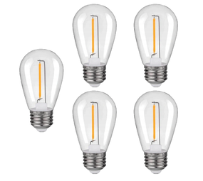 Spectrum Multipakke 5 stk LED-pære E27 - 1W glødetrød - 2700K Varm hvid Spectrum Multipakke 5 stk LED-pære E27 - 1W glødetrød - 2700K Varm hvid