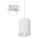 Spectrum CHLOE GU10 Pendellampe 250V IP20 93x124mm hvid rund justerbar