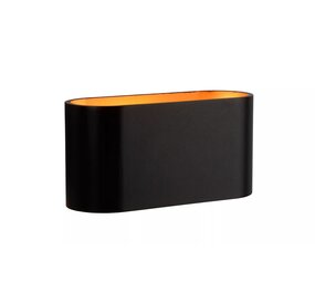 Lucide LED Væglampe Oval - Sort Guld med G9 fatning - 80x80x160 mm