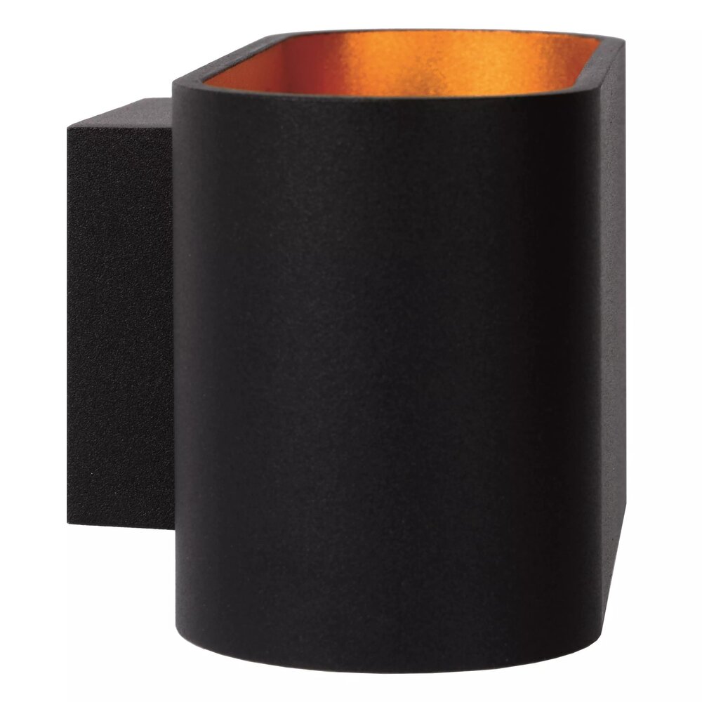 Lucide LED Væglampe Oval - Sort Guld med G9 fatning - 80x80x160 mm