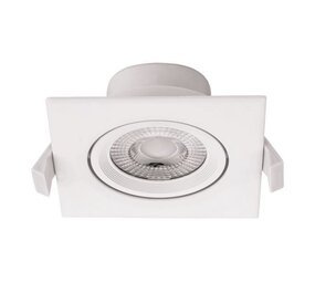 LED forsænket spot firkantet - 5W - Hulstørrelse 75-80mm - Valgfri lystemperatur - Vipbar