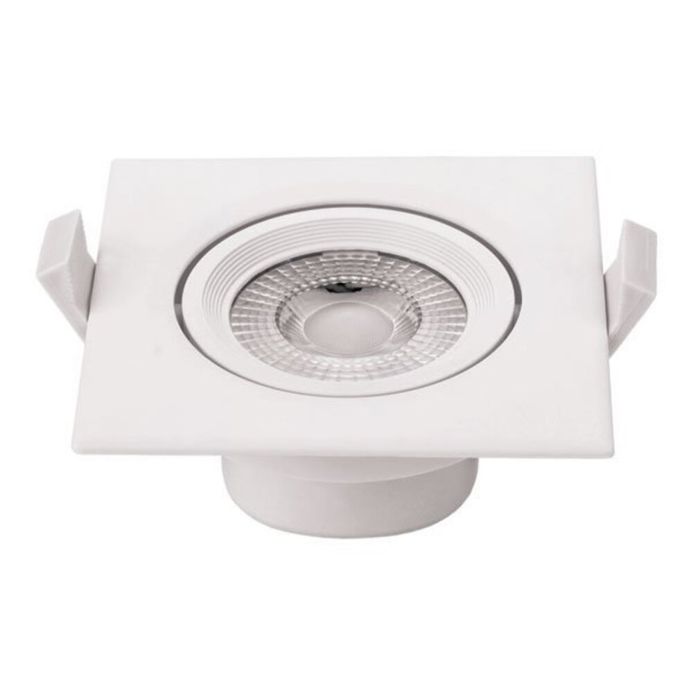 Optonica LED Downlight firkantet - 7W - 100/240V AC - Valgfri lystemperatur - Tiltbar - Hvid Optonica LED Downlight firkantet - 7W - 100/240V AC - Valgfri lystemperatur - Tiltbar - Hvid
