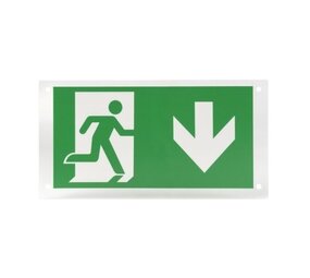 Optonica Nødlysmærkat - Pil ned - Til OPT672048