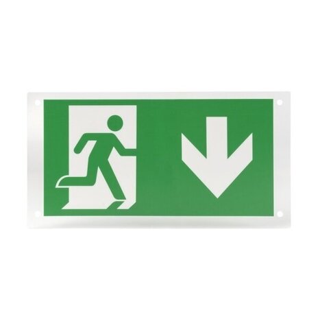 Optonica Nødlysmærkat - Pil ned - Til OPT672048