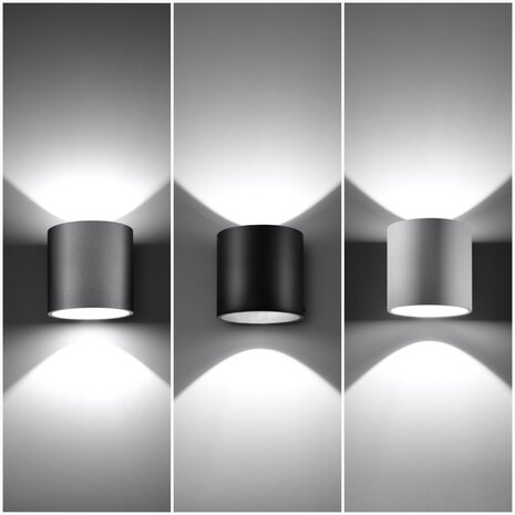 Sollux Lighting Væglampe ORBIS 1 grå Sollux Lighting Væglampe ORBIS 1 grå